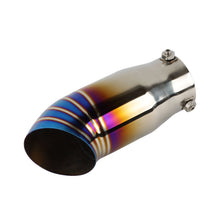 Load image into Gallery viewer, Brand New Burnt Blue Stainless Steel Car Exhaust Muffler Tip Straight Pipe 2.5'' Inlet
