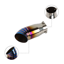 Load image into Gallery viewer, Brand New Burnt Blue Stainless Steel Car Exhaust Muffler Tip Straight Pipe 2.5'' Inlet
