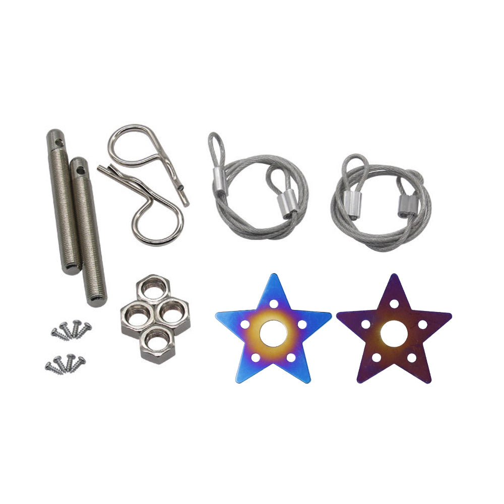 Universal Car Hood Pins Kit, CNC Aluminum Alloy Car Racing Hood Pin