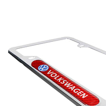 Load image into Gallery viewer, Brand New Universal 2PCS VOLKSWAGEN Chrome Metal License Plate Frame