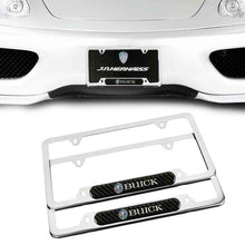 Load image into Gallery viewer, Brand New Universal 2PCS BUICK Chrome Metal License Plate Frame