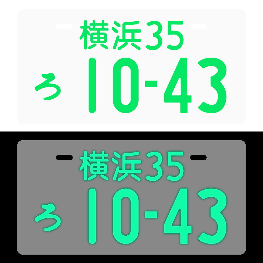 Brand New Universal JDM 10-43 Aluminum Japanese License Plate Led