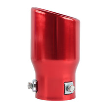 Load image into Gallery viewer, Brand New Universal Red Single Round Shape Car Exhaust Muffler Tip Straight Pipe 63mm 2.5‘’ Inlet