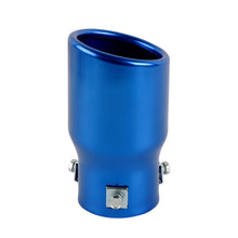 Load image into Gallery viewer, Brand New Universal Blue Single Round Shape Car Exhaust Muffler Tip Straight Pipe 63mm 2.5‘’ Inlet