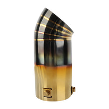 Load image into Gallery viewer, Brand New Gold/Black Stainless Steel Car Exhaust Muffler Tip Straight Pipe 3'' Inlet