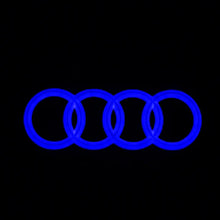 Load image into Gallery viewer, BRAND NEW 28CM AUDI CHROME FRONT GRILLE EMBLEM WITH BLUE LED LIGHT FOR A1 A3 A4 A5 A6 A7 Q3 Q5 Q7