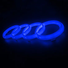 Load image into Gallery viewer, BRAND NEW 28CM AUDI CHROME FRONT GRILLE EMBLEM WITH BLUE LED LIGHT FOR A1 A3 A4 A5 A6 A7 Q3 Q5 Q7