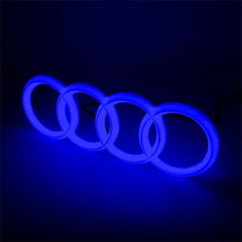 Load image into Gallery viewer, BRAND NEW 28CM AUDI CHROME FRONT GRILLE EMBLEM WITH BLUE LED LIGHT FOR A1 A3 A4 A5 A6 A7 Q3 Q5 Q7