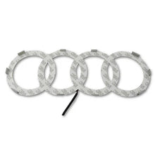 Load image into Gallery viewer, BRAND NEW 28CM AUDI CHROME FRONT GRILLE EMBLEM WITH BLUE LED LIGHT FOR A1 A3 A4 A5 A6 A7 Q3 Q5 Q7