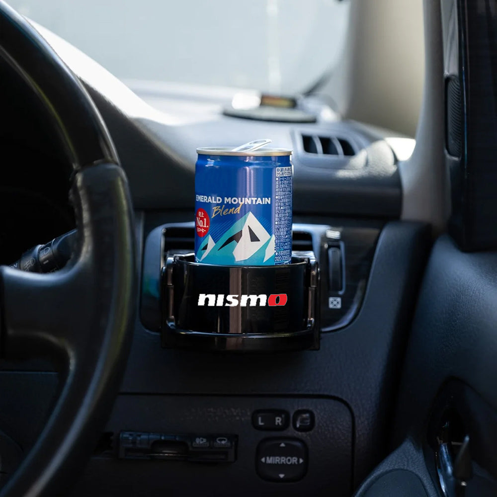 Universal Car Cup Holder Stand – Adjustable Beverage Can Holder, Black Plastic, Fits Most Vehicles