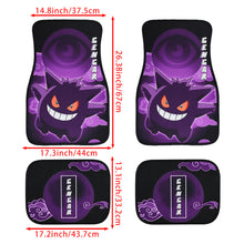 Load image into Gallery viewer, Brand New 4PCS UNIVERSAL POKEMON GENGAR Fabric Car Floor Mats Interior Carpets