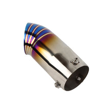 Load image into Gallery viewer, Brand New Burnt Blue Stainless Steel Car Exhaust Muffler Tip Straight Pipe 3'' Inlet