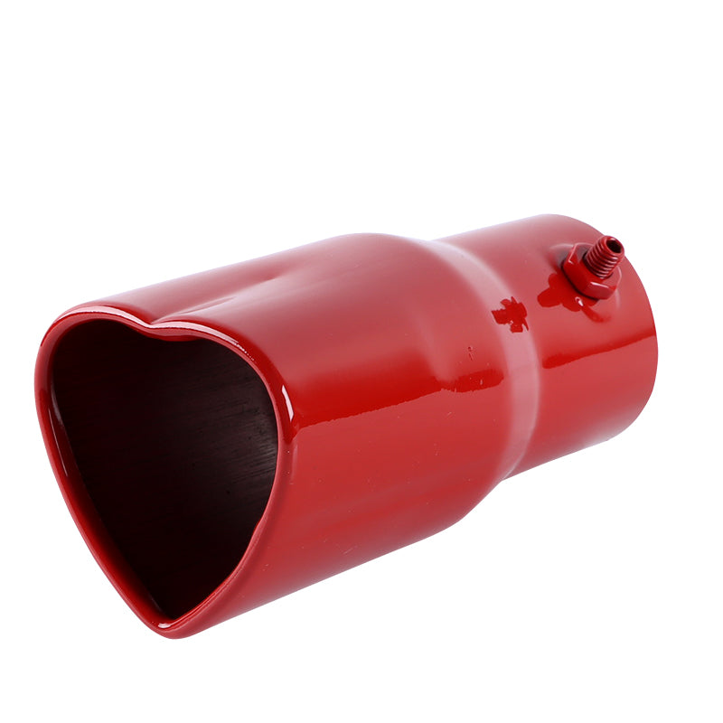 Brand New Universal Pink Heart Shaped Stainless Steel Car Exhaust Pipe  Muffler Tip Trim Staight