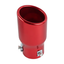 Load image into Gallery viewer, Brand New Universal Red Single Round Shape Car Exhaust Muffler Tip Straight Pipe 63mm 2.5‘’ Inlet