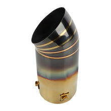 Load image into Gallery viewer, Brand New Gold/Black Stainless Steel Car Exhaust Muffler Tip Straight Pipe 3'' Inlet
