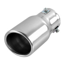 Load image into Gallery viewer, Brand New Universal Silver Single Round Shape Car Exhaust Muffler Tip Straight Pipe 63mm 2.5‘’ Inlet