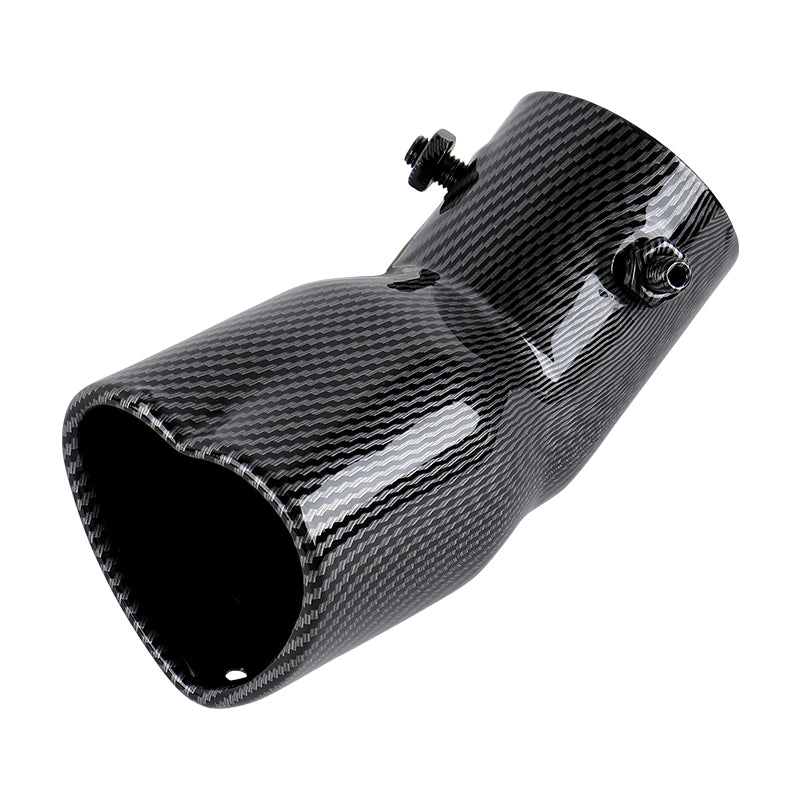 Brand New Universal Carbon Fiber Look Heart Shaped Stainless Steel Car Exhaust Pipe Muffler Tip Trim Bend