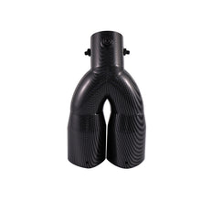 Load image into Gallery viewer, Brand New Universal Dual Carbon Fiber Look Heart Shaped Stainless Steel Car Exhaust Pipe Muffler Tip Trim Curve