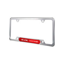 Load image into Gallery viewer, Brand New Universal 2PCS 5.0L COYOTE V8 Chrome Metal License Plate Frame