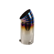 Load image into Gallery viewer, Brand New Burnt Blue Stainless Steel Car Exhaust Muffler Tip Straight Pipe 3'' Inlet