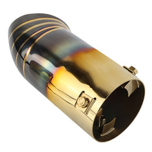 Load image into Gallery viewer, Brand New Gold/Black Stainless Steel Car Exhaust Muffler Tip Straight Pipe 3'' Inlet