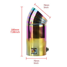 Load image into Gallery viewer, Brand New Neo Chrome Stainless Steel Car Exhaust Muffler Tip Straight Pipe 3'' Inlet