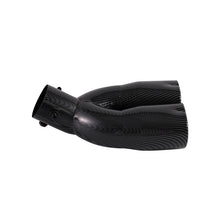 Load image into Gallery viewer, Brand New Universal Dual Carbon Fiber Look Heart Shaped Stainless Steel Car Exhaust Pipe Muffler Tip Trim Curve