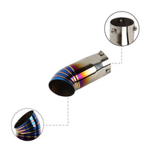 Load image into Gallery viewer, Brand New Burnt Blue Stainless Steel Car Exhaust Muffler Tip Straight Pipe 3'' Inlet