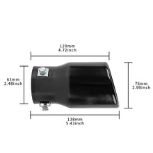 Load image into Gallery viewer, Brand New Universal Black Single Round Shape Car Exhaust Muffler Tip Straight Pipe 63mm 2.5‘’ Inlet