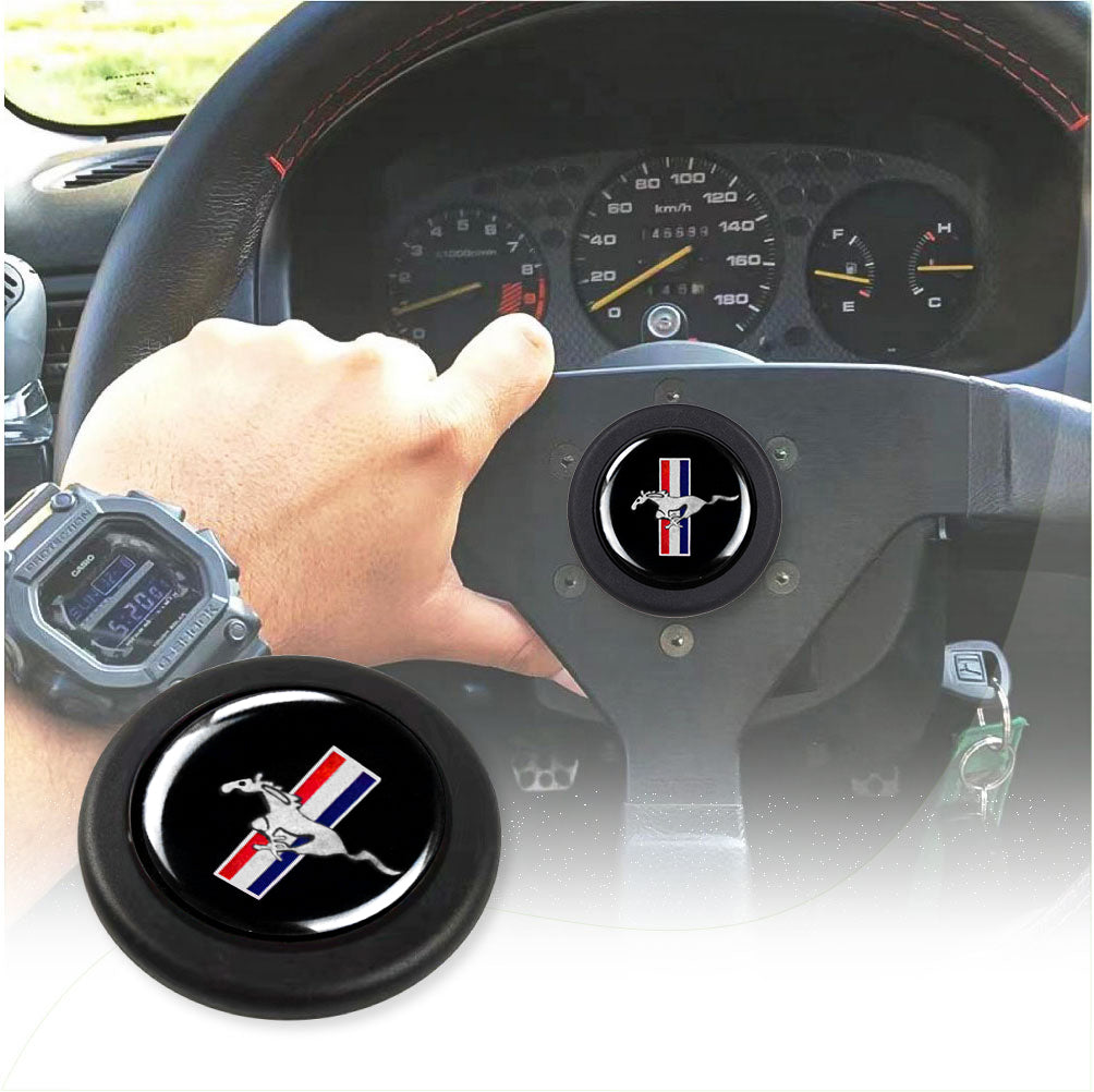 1970-1977 Mustang Black on Black Steering Wheel 14 1/2