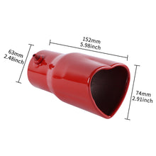 Load image into Gallery viewer, Brand New Universal Red Heart Shaped Stainless Steel Car Exhaust Pipe Muffler Tip Trim Staight
