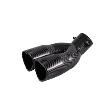 Load image into Gallery viewer, Brand New Universal Dual Carbon Fiber Look Heart Shaped Stainless Steel Car Exhaust Pipe Muffler Tip Trim Curve