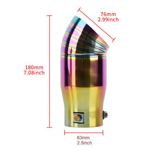 Load image into Gallery viewer, Brand New Neo Chrome Stainless Steel Car Exhaust Muffler Tip Straight Pipe 2.5'' Inlet
