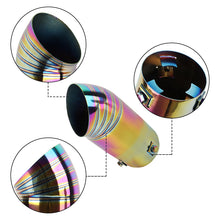 Load image into Gallery viewer, Brand New Neo Chrome Stainless Steel Car Exhaust Muffler Tip Straight Pipe 3'' Inlet