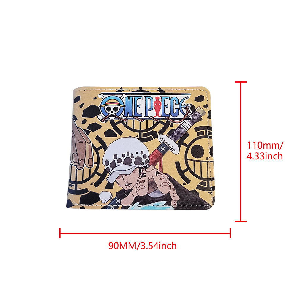 Brand New Unisex One Piece Anime Purse Short Bifold Fashion