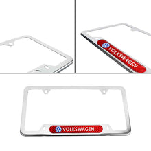 Load image into Gallery viewer, Brand New Universal 1PCS VOLKSWAGEN Chrome Metal License Plate Frame