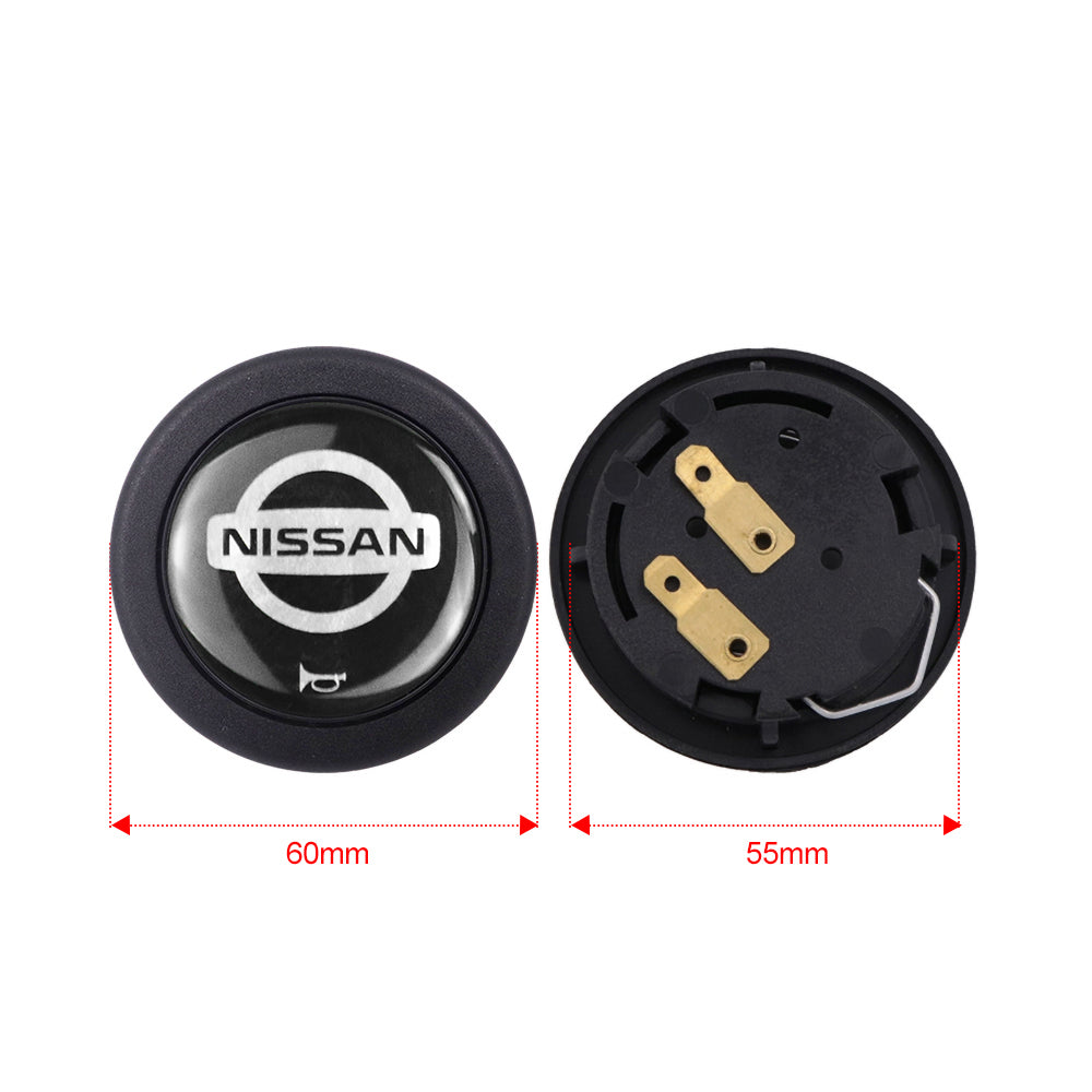 Brand New Universal Nissan Car Horn Button Black Steering Wheel