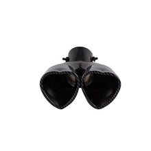 Load image into Gallery viewer, Brand New Universal Dual Carbon Fiber Look Heart Shaped Stainless Steel Car Exhaust Pipe Muffler Tip Trim Curve
