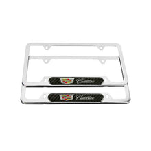 Load image into Gallery viewer, Brand New Universal 2PCS Cadillac Chrome Metal License Plate Frame