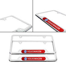 Load image into Gallery viewer, Brand New Universal 2PCS VOLKSWAGEN Chrome Metal License Plate Frame