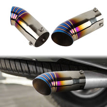 Load image into Gallery viewer, Brand New Burnt Blue Stainless Steel Car Exhaust Muffler Tip Straight Pipe 3'' Inlet