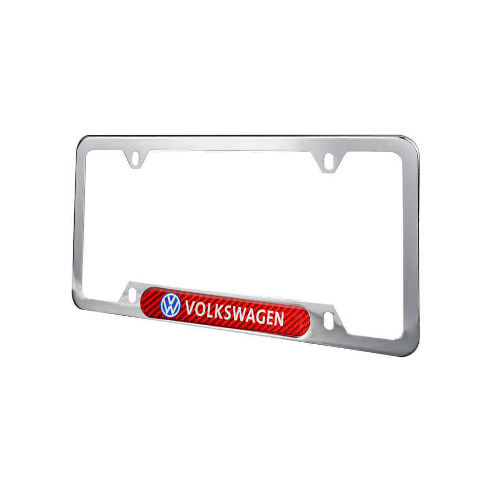 Brand New Universal 1PCS VOLKSWAGEN Chrome Metal License Plate Frame
