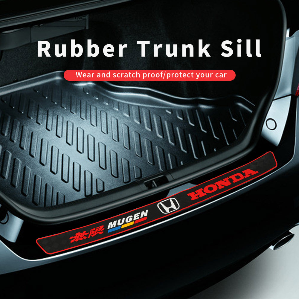 Car Rear Bumper Rubber Protector Trim Strip Trunk Sill Guard Scratch Pad  Cover