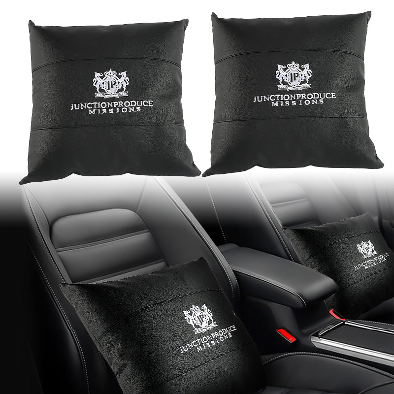 BRAND NEW 2PCS JP Junction Produce VIP Embroidery Black Car Seat Pillow  Backrest Cushions