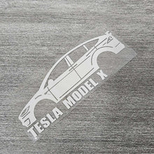 Load image into Gallery viewer, Brand New Tesla Model X Car Window Vinyl Decal White Windshield Sticker 2" x4.25