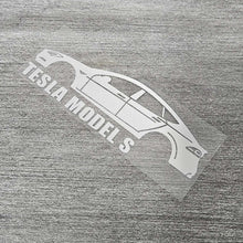 Load image into Gallery viewer, Brand New Tesla Model S Car Window Vinyl Decal White Windshield Sticker 2" x4.25