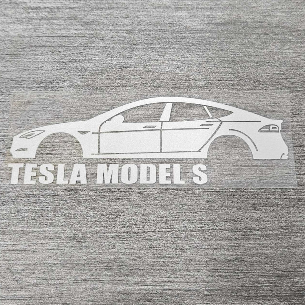 Brand New Tesla Model S Car Window Vinyl Decal White Windshield Sticker 2" x4.25