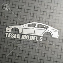 Load image into Gallery viewer, Brand New Tesla Model S Car Window Vinyl Decal White Windshield Sticker 2" x4.25