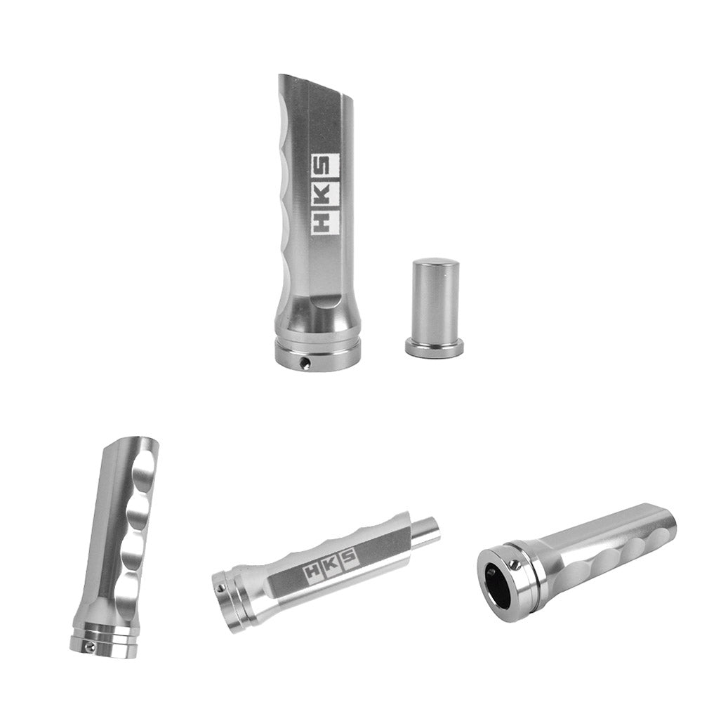 Brand New Universal 1PCS HKS Silver Aluminum Car Handle Hand Brake Sleeve Cover