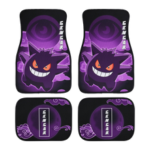 Load image into Gallery viewer, Brand New 4PCS UNIVERSAL POKEMON GENGAR Fabric Car Floor Mats Interior Carpets